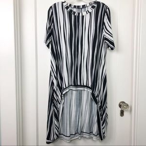 Annabelle Black & White Stripe Hi-Lo Tunic